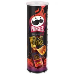 Pringles Hot Ones Los Calientes Potato Crisps Chips, Barbacoa, Spicy Snacks, Hot Sauce Inspired, 5.5oz Can, 1 Can