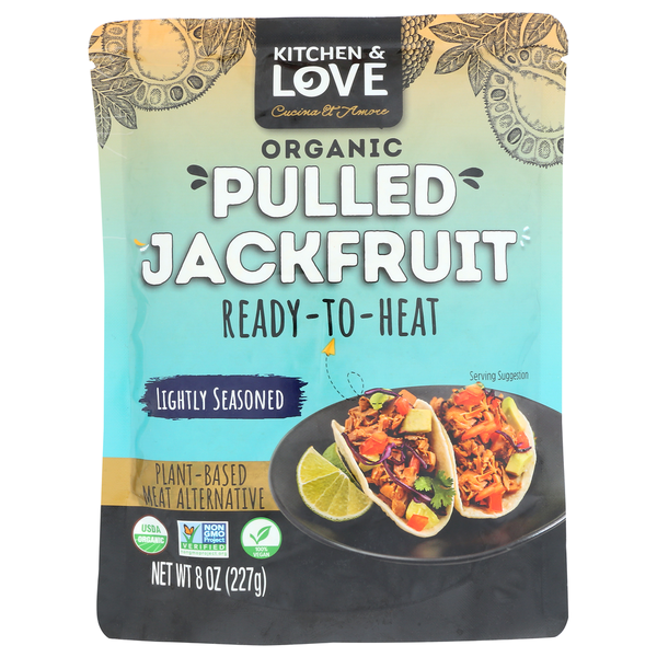 slide 1 of 1, CUCINA & AMORE KITCHEN & LOVE Organic Pulled Jackfruit - Lightly Seasoned, 8 oz