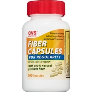 slide 1 of 1, CVS Health Natural Daily Fiber Capsules, 160ct, 160 ct