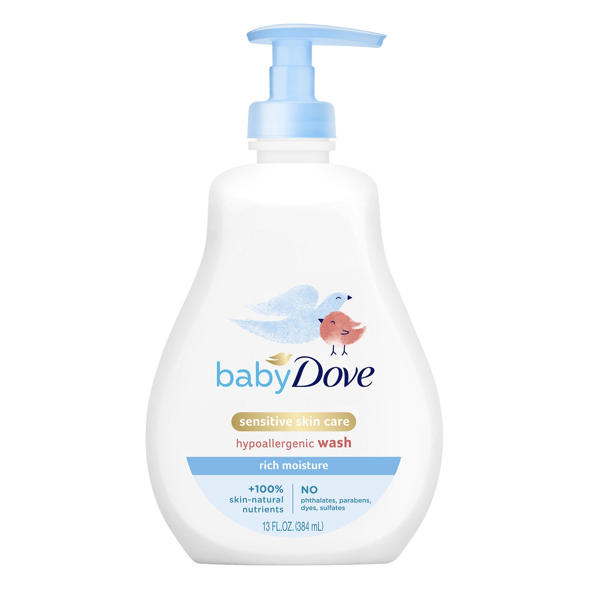 slide 1 of 4, Baby Dove Sensitive Skin Care Baby Wash Rich Moisture, 13 oz, 13 fl oz