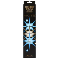Gonesh Incense Favorites Nag Champa/White Musk/No. 8 Perfumes of a Spring Mist Incense Sticks 3 - 40 Stick Packs