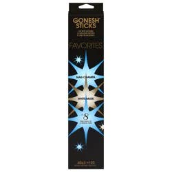 Gonesh Incense Favorites Nag Champa/White Musk/No. 8 Perfumes of a Spring Mist Incense Sticks 3 - 40 Stick Packs