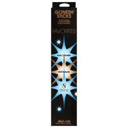 Gonesh Incense Favorites Nag Champa/White Musk/No. 8 Perfumes of a Spring Mist Incense Sticks 3 - 40 Stick Packs