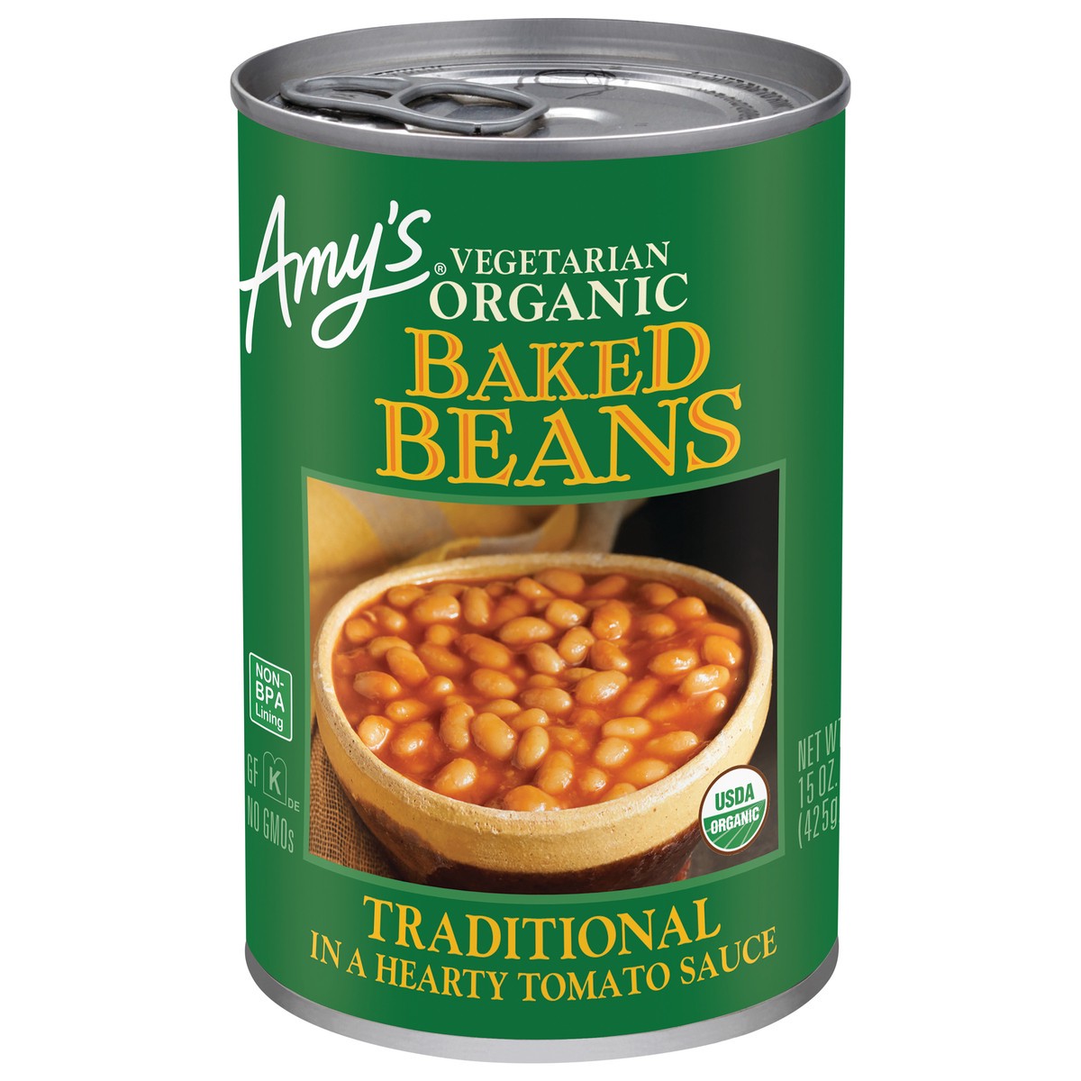 slide 1 of 7, Amy's Traditional Vegetarian Baked Beans, 15 oz