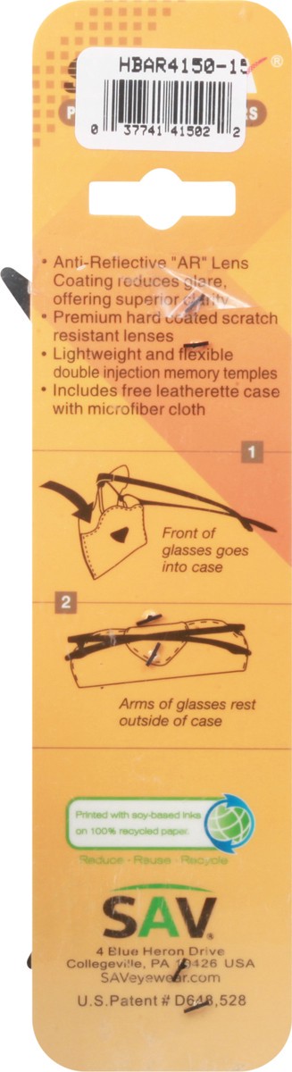 slide 6 of 9, Sportex Performance Readers +1.50 Eyeglasses 1 ea Card, 1 ct