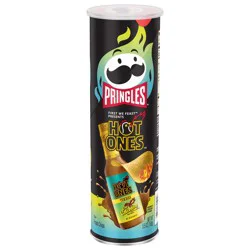 Pringles Hot Ones Los Calientes Potato Crisps Chips, Verde, Spicy Snacks, Hot Sauce Inspired, 5.5oz Can, 1 Can​