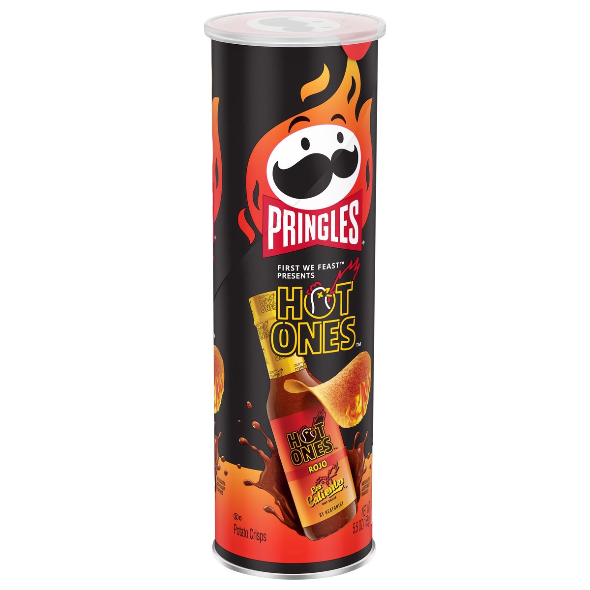 slide 1 of 8, Pringles Los Calientes Rojo Cr, 5.5 oz