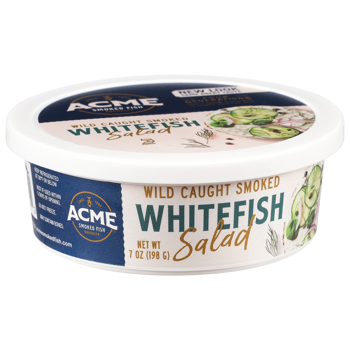 slide 3 of 12, ACME Wild Caught Smoked Whitefish Salad 7 oz, 7 oz