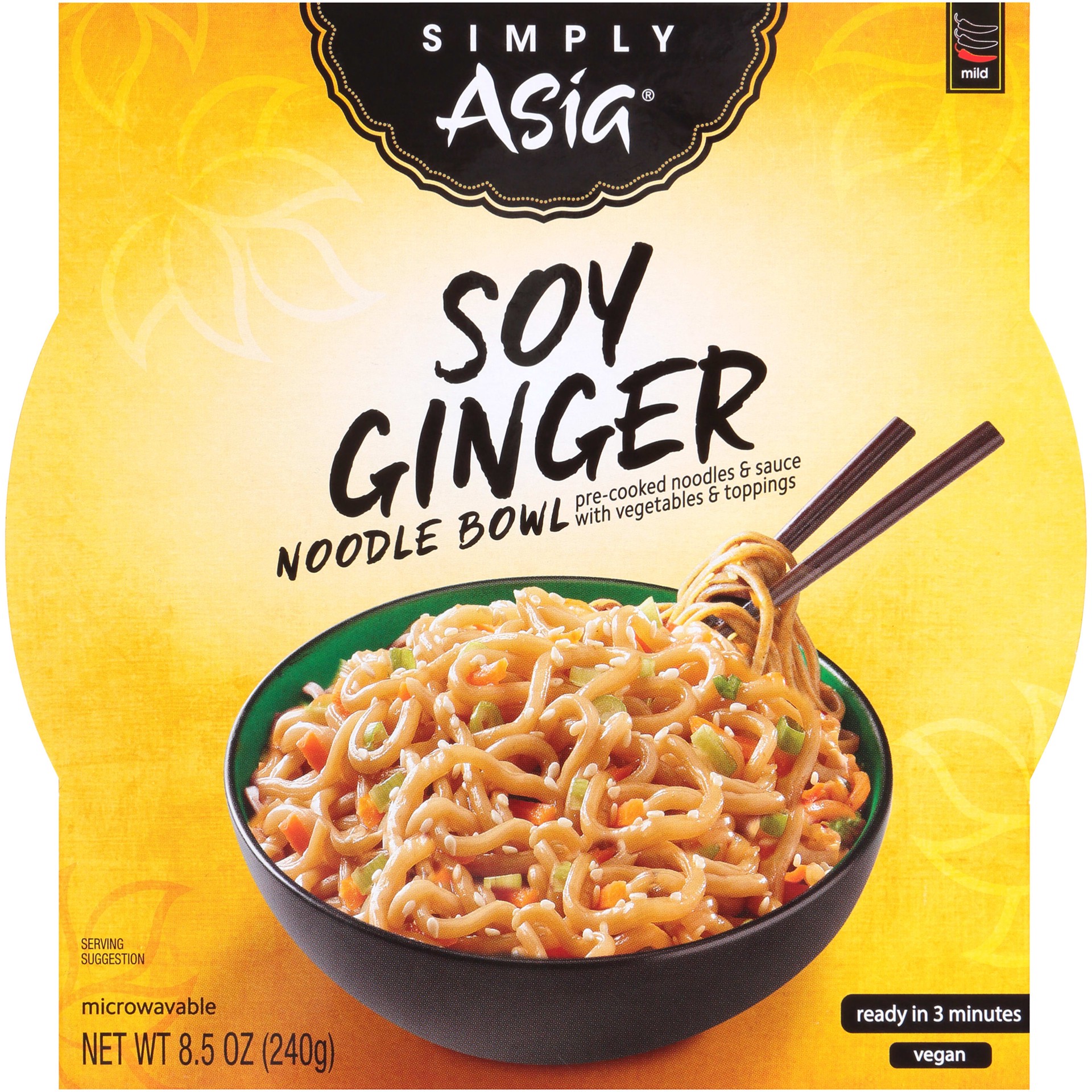 slide 1 of 1, Simply Asia Soy Ginger Noodle Bowl, 8.5 oz, 8.5 oz