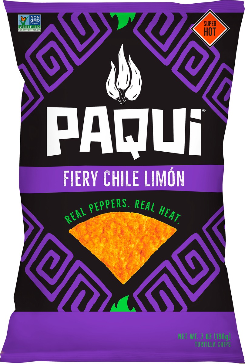 slide 1 of 1, Paqui Super Hot Fiery Chile Limon Tortilla Chips 7 oz, 7 oz