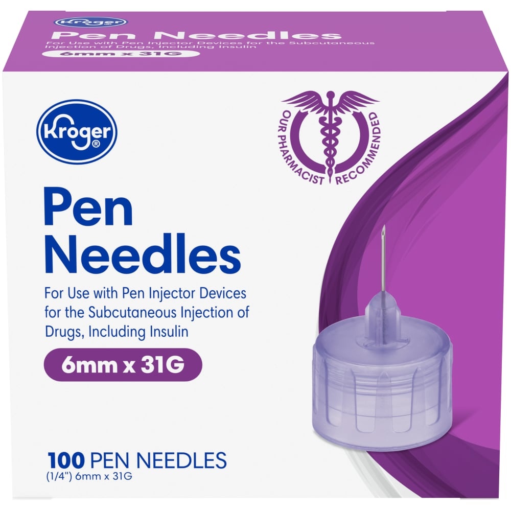 slide 1 of 1, Kroger 31G Pen Needles Box, 100 ct