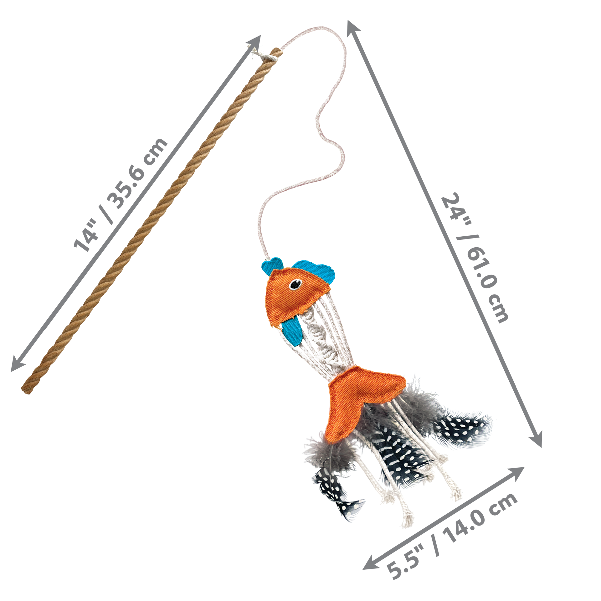 slide 3 of 3, Kong Naturals Teaser Fish, 1 ct