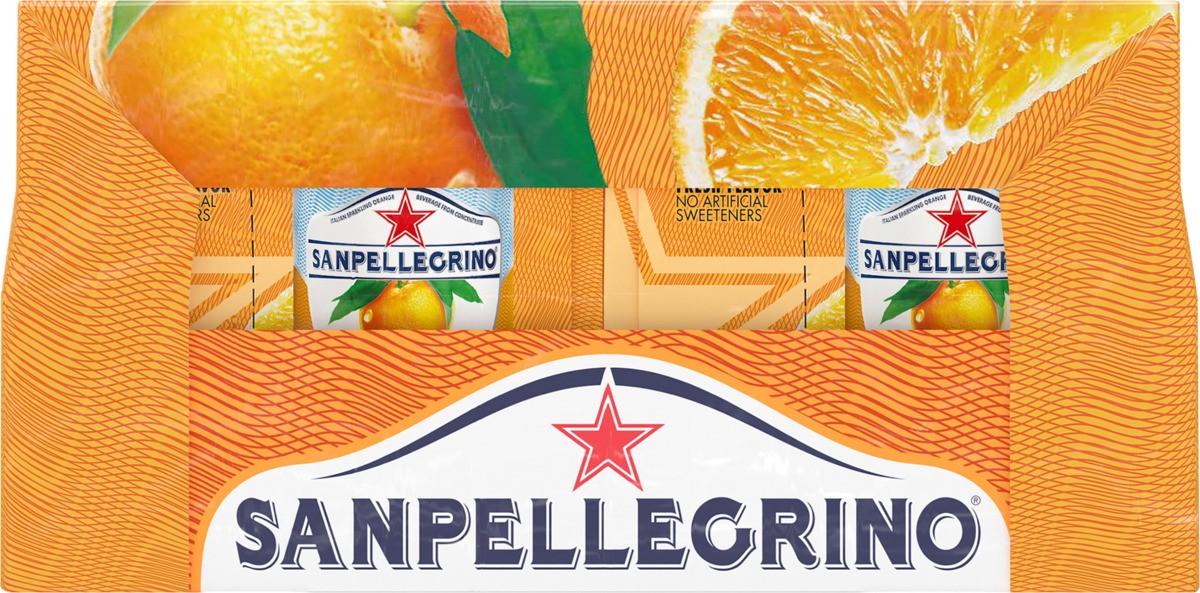 slide 6 of 9, San Pellegrino Italian Sparkling Drink Aranciata, Sparkling Orange Beverage, 24 Pack of 11.15 Fl Oz Cans, 267.60 oz