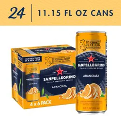 San Pellegrino Italian Sparkling Drink Aranciata, Sparkling Orange Beverage, 24 Pack of 11.15 Fl Oz Cans - 267.60 oz
