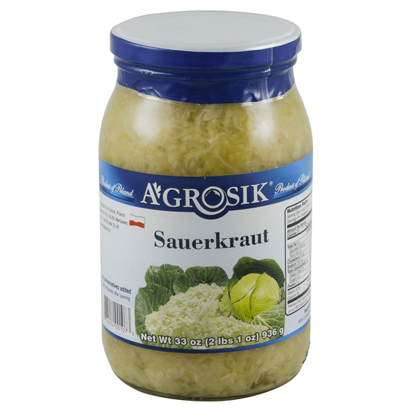 slide 1 of 4, A-Grosik Sauerkraut, 33 oz