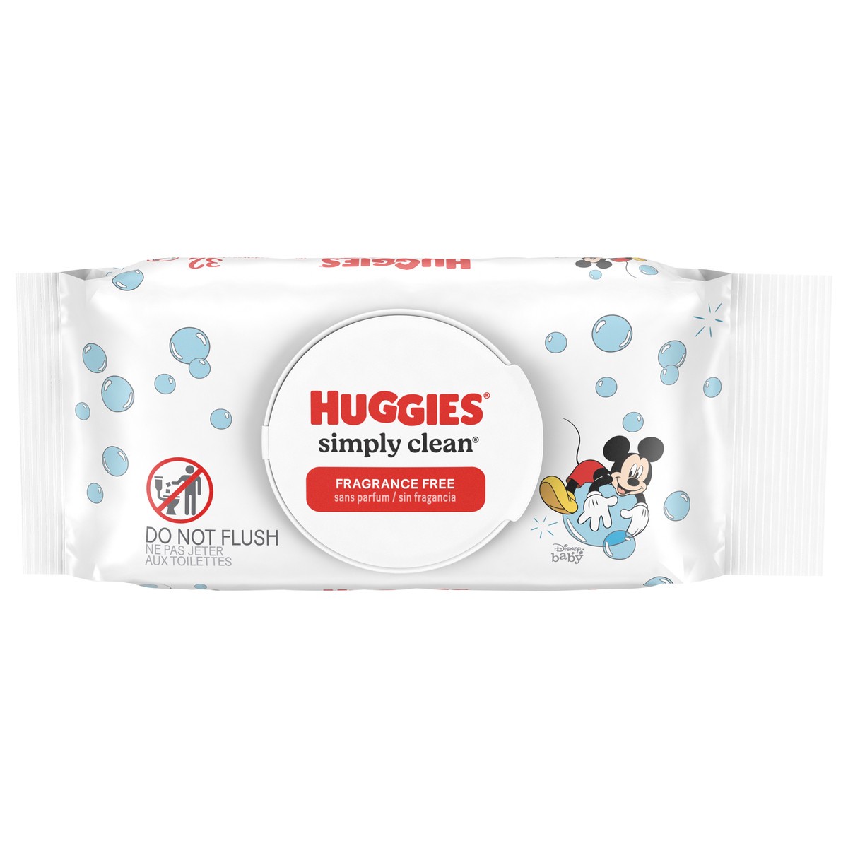 slide 1 of 5, Huggies Simply Clean Unscented Baby Wipes, 1 Flip-Top Pack (32 Wipes Total), 32 ct