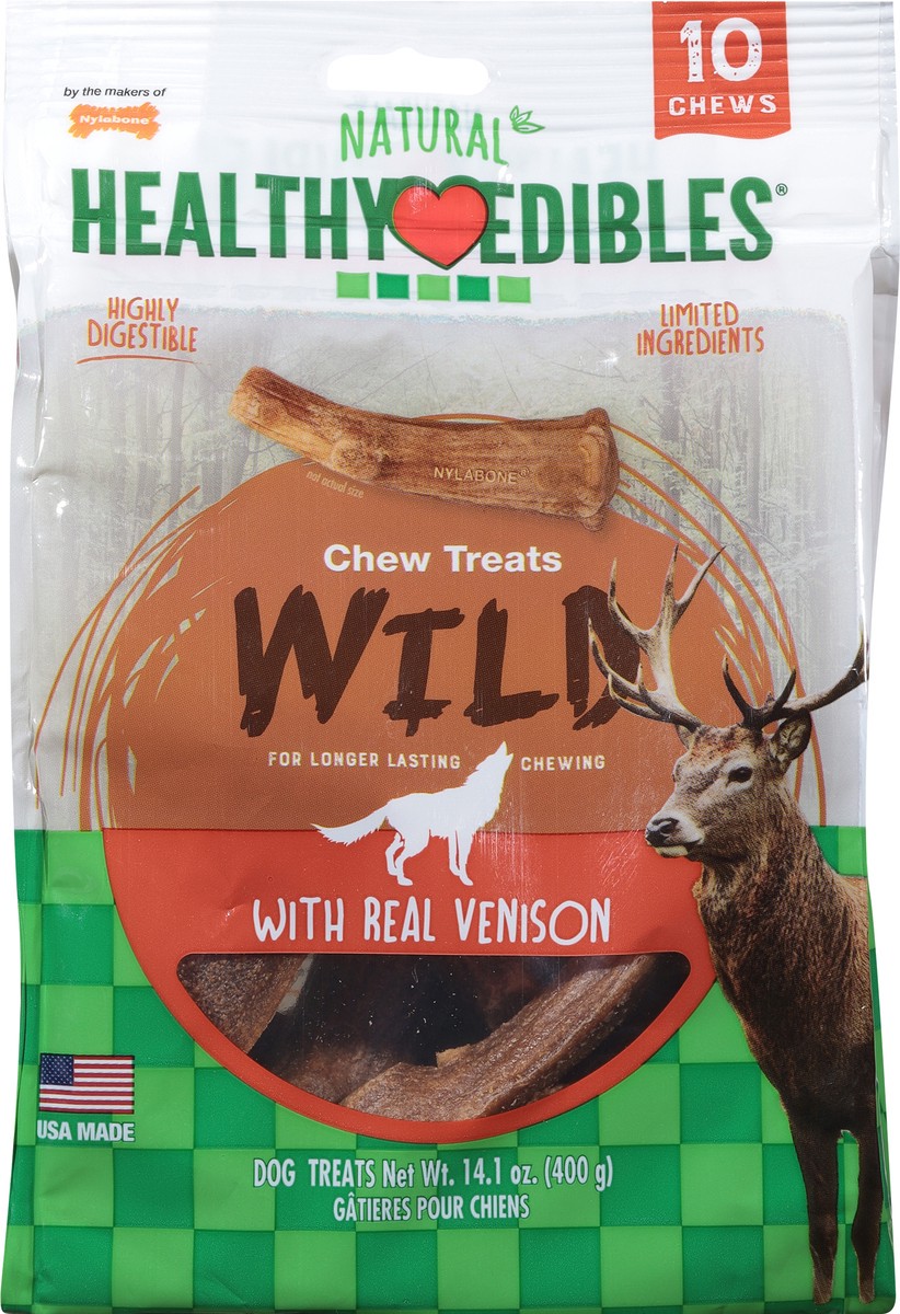 slide 7 of 10, Healthy Edibles Chew Treats Wild Dog Treats Medium Size 10 ea, 10 ct