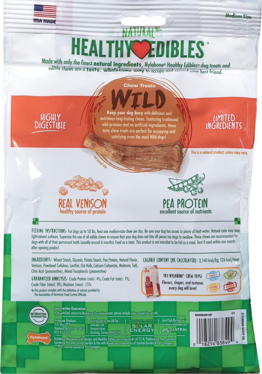 slide 8 of 10, Healthy Edibles Chew Treats Wild Dog Treats Medium Size 10 ea, 10 ct