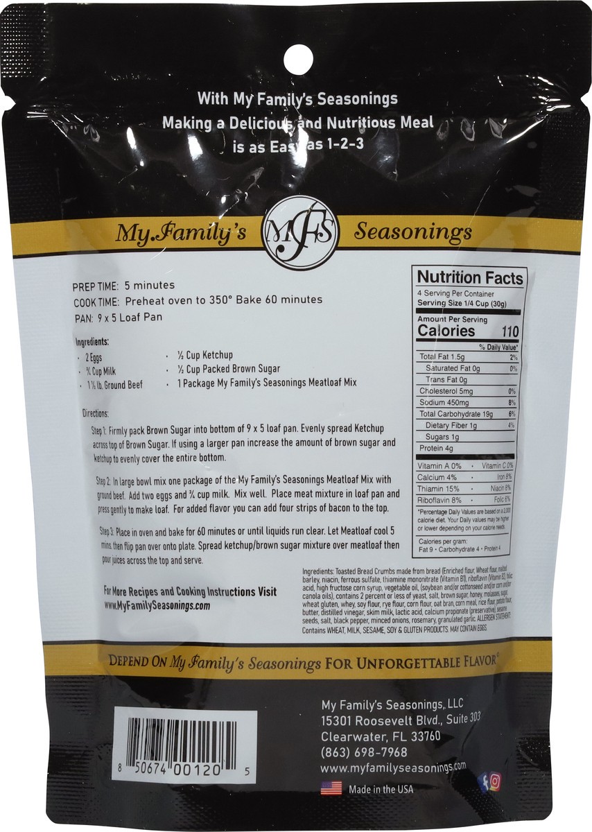 slide 6 of 9, My Family's Seasonings Meatloaf Mix 4.8 oz, 4.8 oz