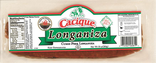 slide 1 of 1, Cacique Cured Pork Longaniza, 10 oz