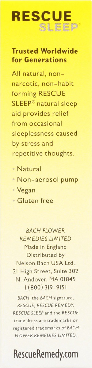 slide 8 of 9, RESCUE! Sleep Natural Sleep Aid Spray, 20 ml