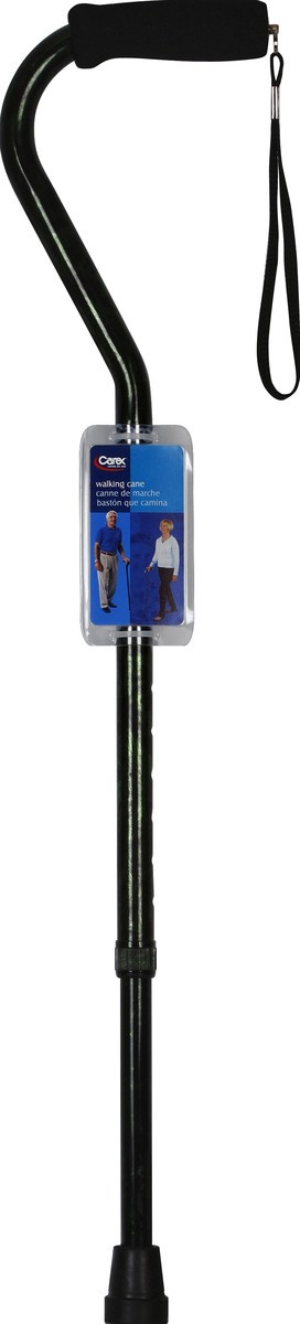 slide 2 of 3, Carex Offset Adjustable Green Cane, 1 ct