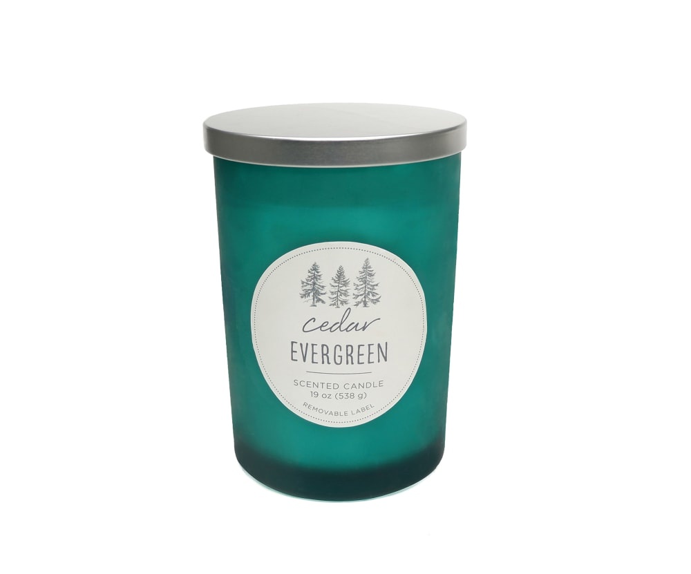slide 1 of 1, Hd Designs Cedar Evergreen Jar Candle, 19 oz