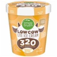 slide 1 of 1, Simple Truth Chocolate Peanut Butter Low Cow Lite Ice Cream, 16 fl oz