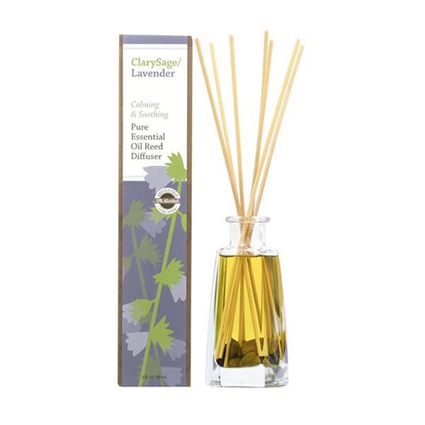 slide 1 of 1, SunLeaf Naturals Sunleaf Clarysage & Lavender Essential Oil Reed Diffuser, 1 ct