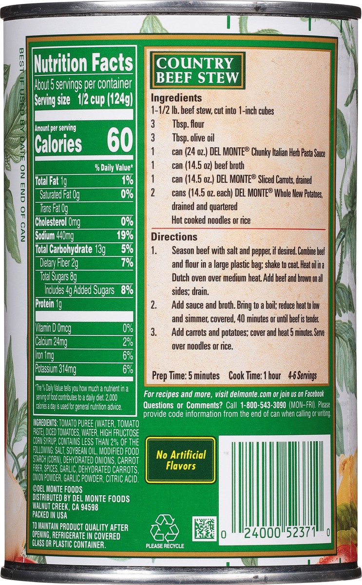 slide 8 of 9, Del Monte Chunky Italian Herb Pasta Sauce 24 oz, 24 oz