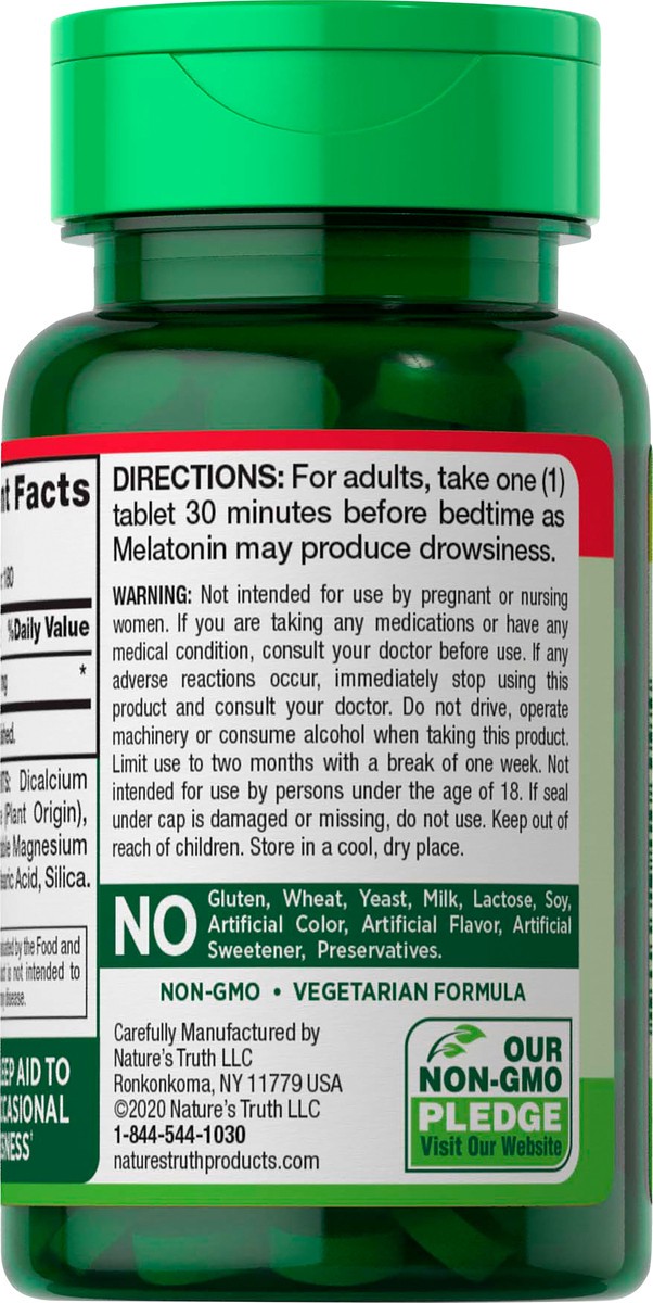 slide 3 of 5, Nature's Truth Melatonin 1 mg, 180 ct
