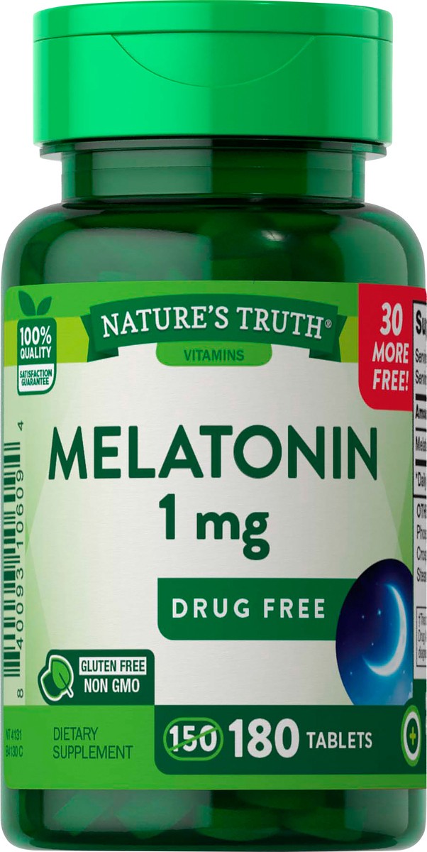 slide 2 of 5, Nature's Truth Melatonin 1 mg, 180 ct