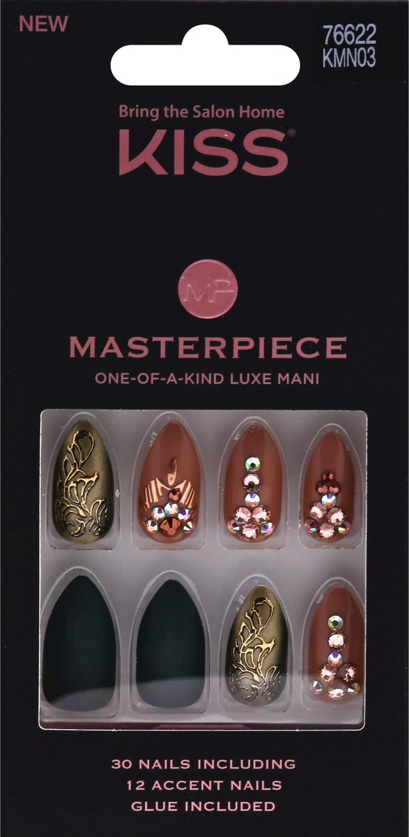 slide 1 of 12, Kiss Masterpiece Nails 1 ea, 1 ct