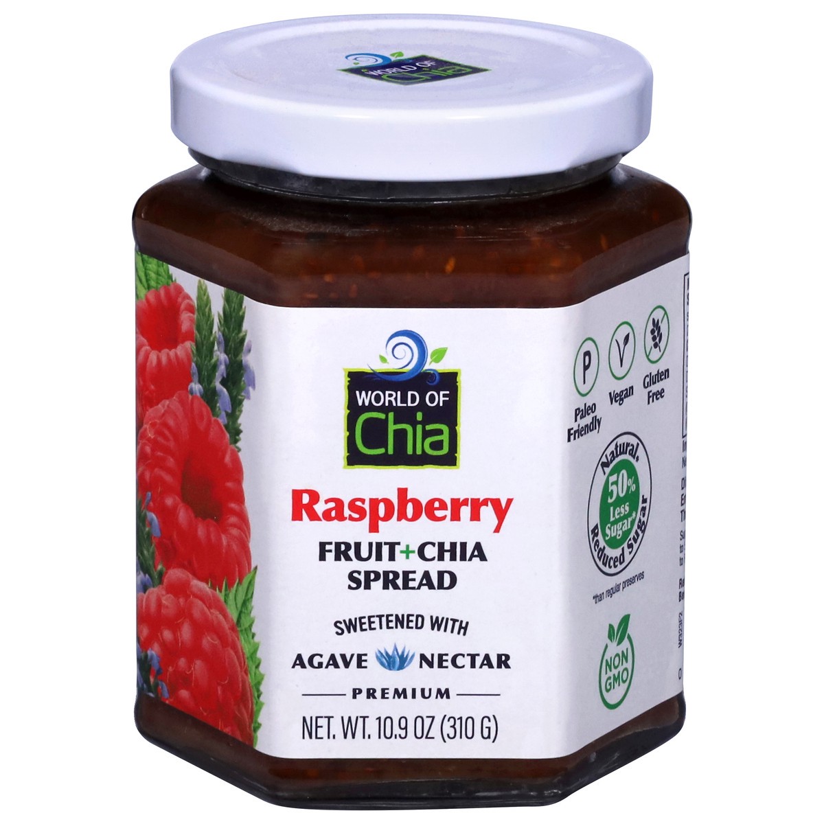 slide 1 of 2, World of Chia Fruit + Chia Raspberry Spread 10.9 oz, 10.9 oz