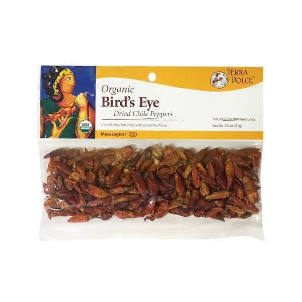 slide 1 of 1, Terra Dolce Organic Dried Birds Eye Peppers, 1 ct