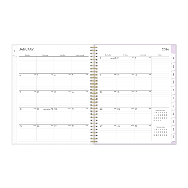 slide 4 of 8, Blue Sky 2026 Blue Sky Weekly/Monthly Planner, 8-1/2"" x 11"", Lyla, January To December, 152658, 1 ct
