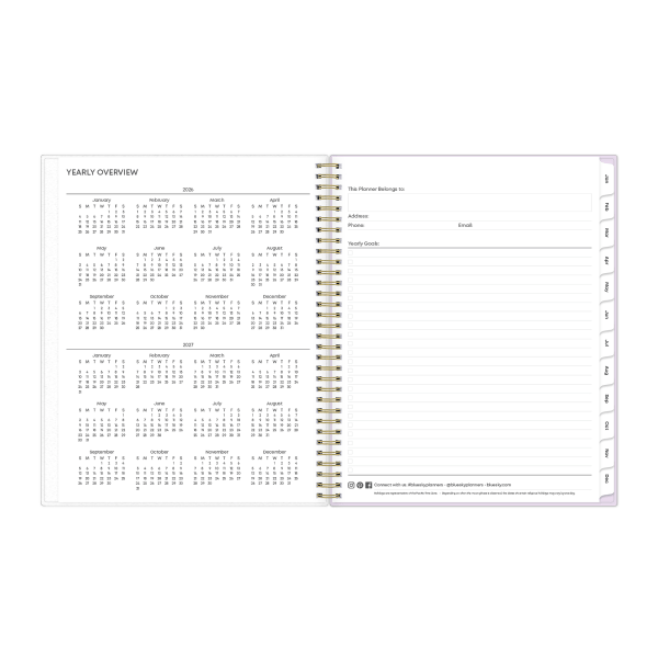 slide 7 of 8, Blue Sky 2026 Blue Sky Weekly/Monthly Planner, 8-1/2"" x 11"", Lyla, January To December, 152658, 1 ct