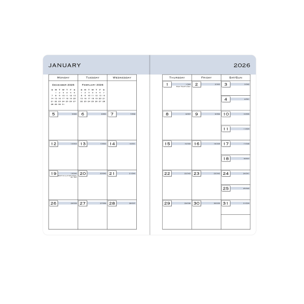 slide 5 of 7, Blue Sky 2026-2027 Blue Sky 24-Month Pocket Planning Calendar, 3-5/8"" x 6-1/8"", January 2026 to December 2027, 152847, 1 ct