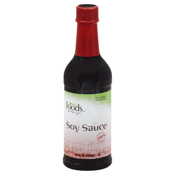 slide 1 of 1, Lowes Foods Soy Sauce, 15 oz