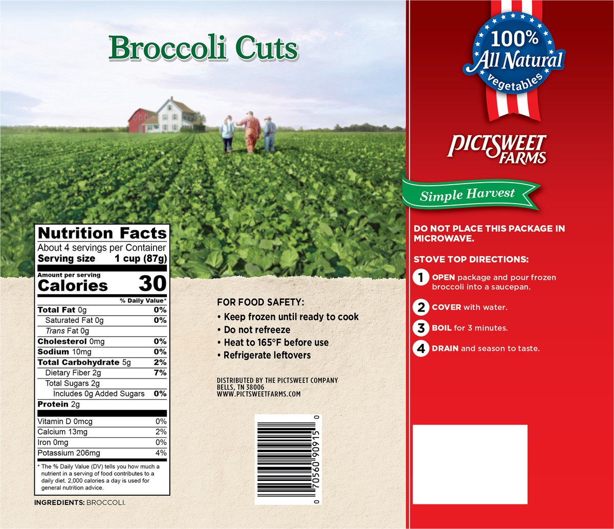 slide 2 of 3, PictSweet Broccoli Cuts, 12 oz