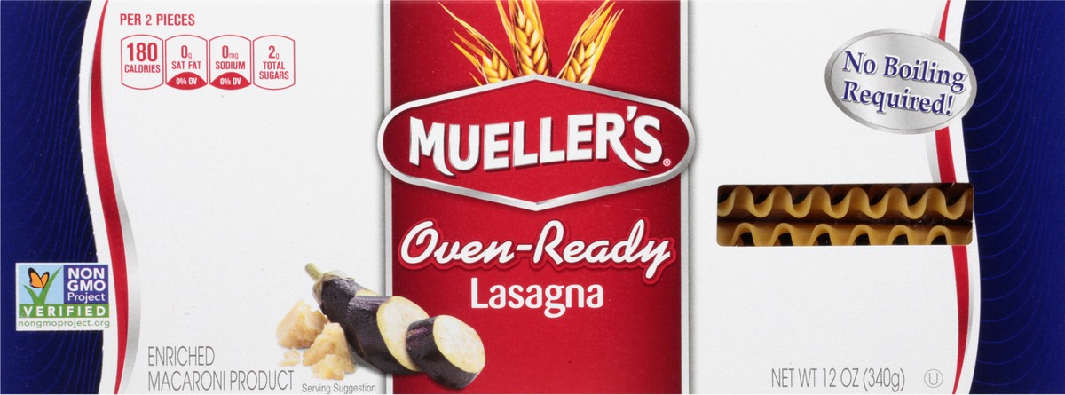 slide 1 of 14, Mueller's Oven Ready Lasagna, 12 oz