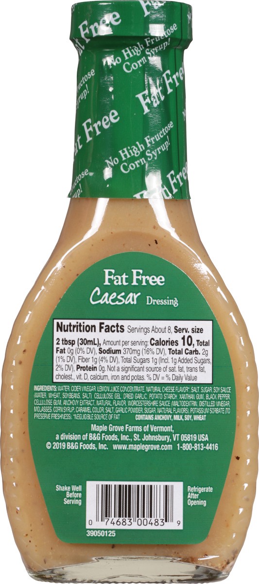 slide 12 of 13, Maple Grove Farms Fat Free Caesar Dressing 8 fl oz, 8 fl oz