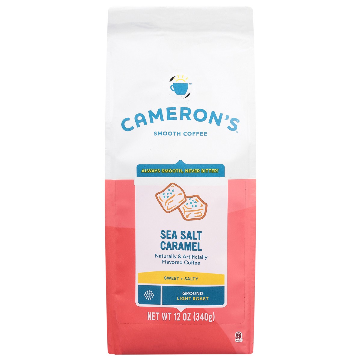 slide 1 of 9, Cameron's Light Roast Ground Sea Salt Caramel Coffee 12 oz, 12 oz