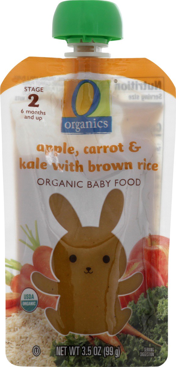 slide 6 of 7, O Organics Organic Kale Carrot And Brown Rice Stage 2 Pouch, 3.5 oz