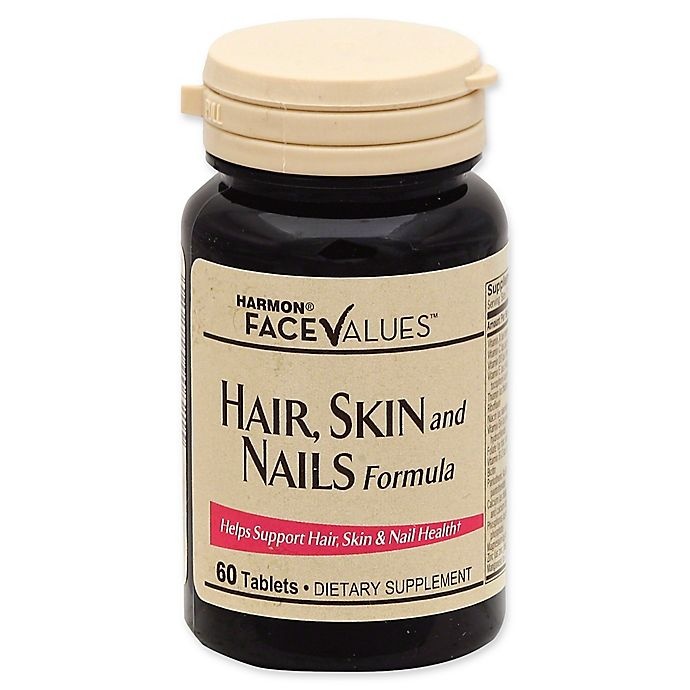 slide 1 of 2, Harmon Face Values Hair, Skin and Nails Formula Tablets, 60 ct