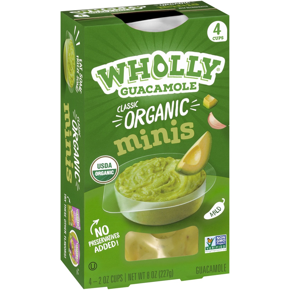 slide 2 of 8, Wholly Guacamole Organic Minis, 4 ct; 2 oz