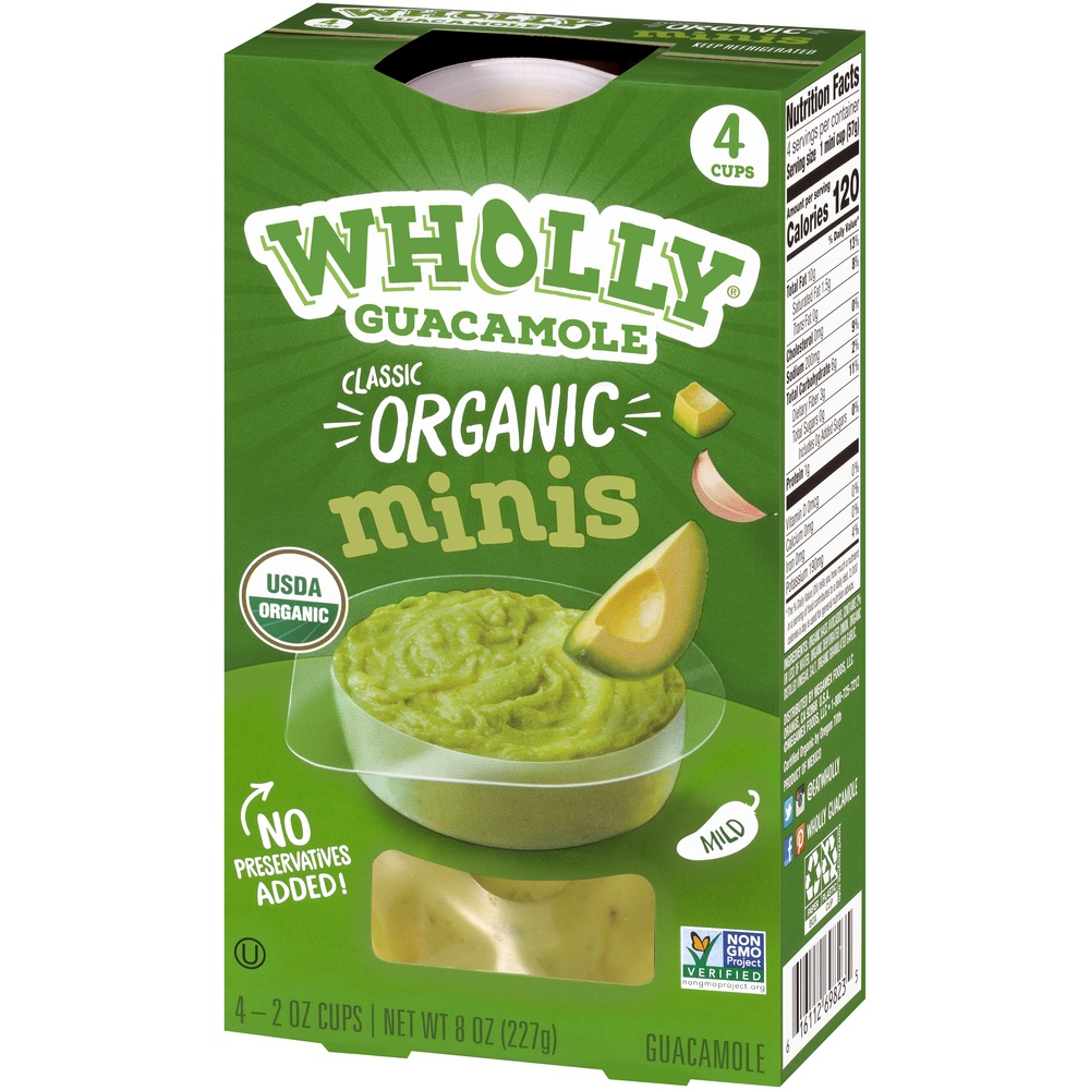 slide 3 of 8, Wholly Guacamole Organic Minis, 4 ct; 2 oz