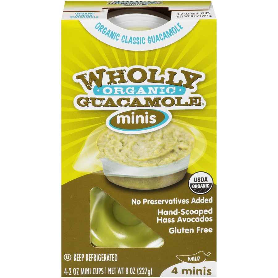 Wholly Chunky Avocado Minis Mild 4-2 oz Cups