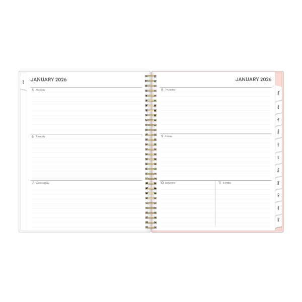 slide 4 of 9, Blue Sky 2026 Blue Sky Weekly/Monthly Planner, 8-1/2"" x 11"", Big Peony, January To December, 152665, 1 ct