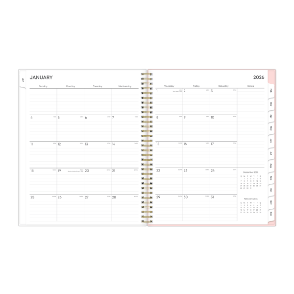 slide 3 of 9, Blue Sky 2026 Blue Sky Weekly/Monthly Planner, 8-1/2"" x 11"", Big Peony, January To December, 152665, 1 ct